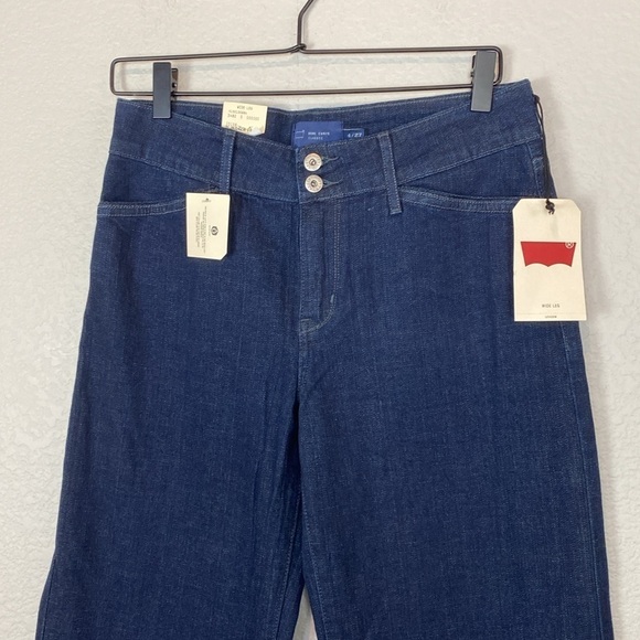 Levis dark wash wide leg jeans - Picture 4 of 8